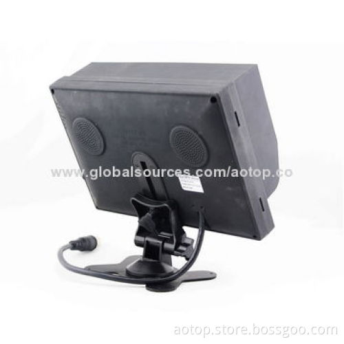 9" Bus/Truck LCD Screen Monitor with 4-way Video Inputs, 1 Audio Input, Speaker, Multiple Languages